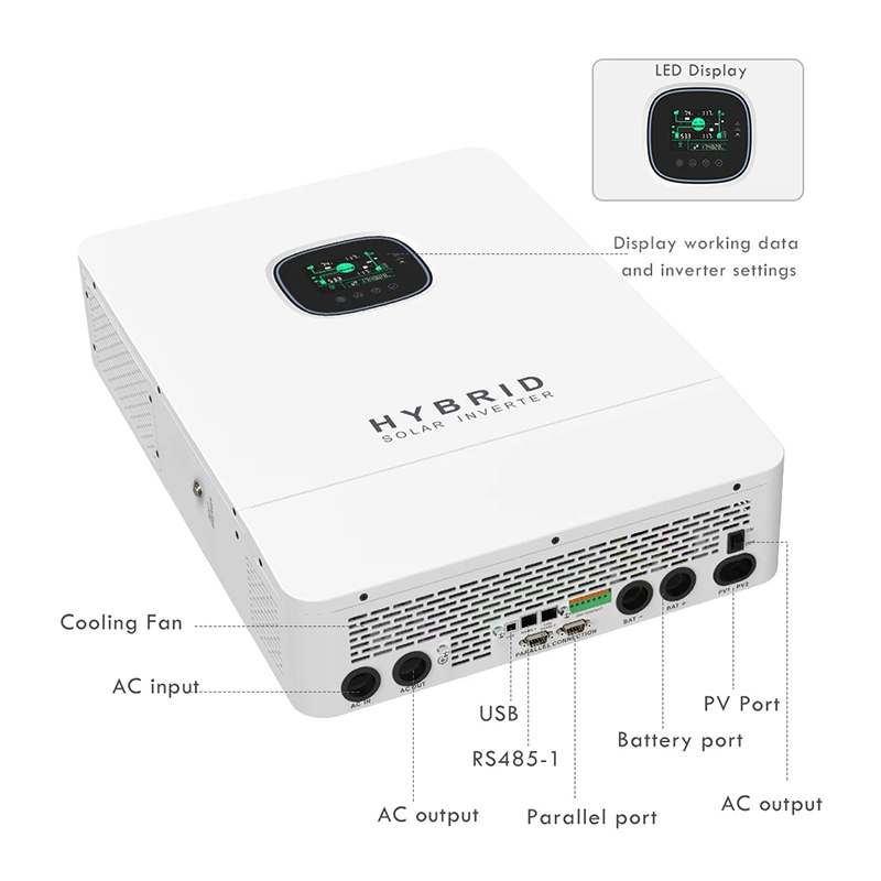 Split Phase Inverter 10Kw 110V 220V - Inverter Surya Hybrid Off Grid 110V