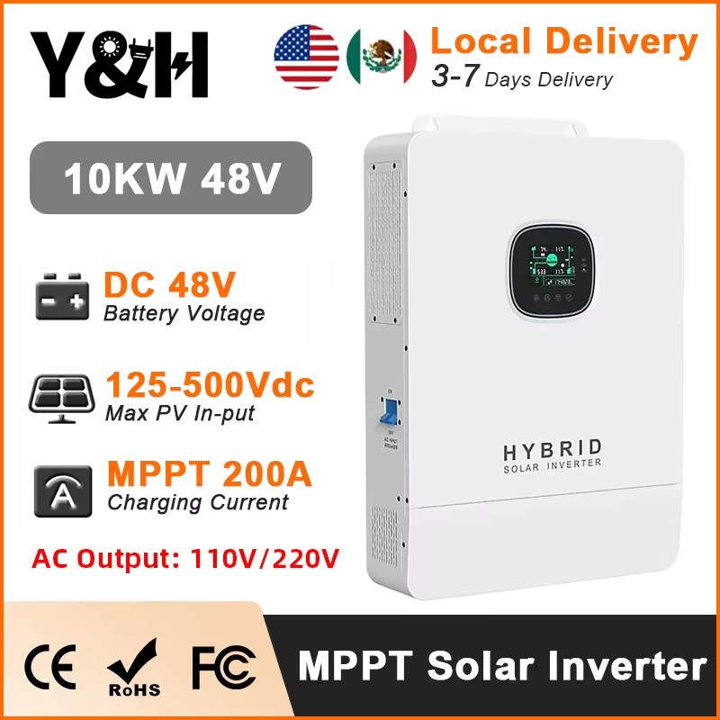 Split Phase Inverter 10Kw 110V 220V - Y&H 10KW Inverter Surya Hibrida 48V