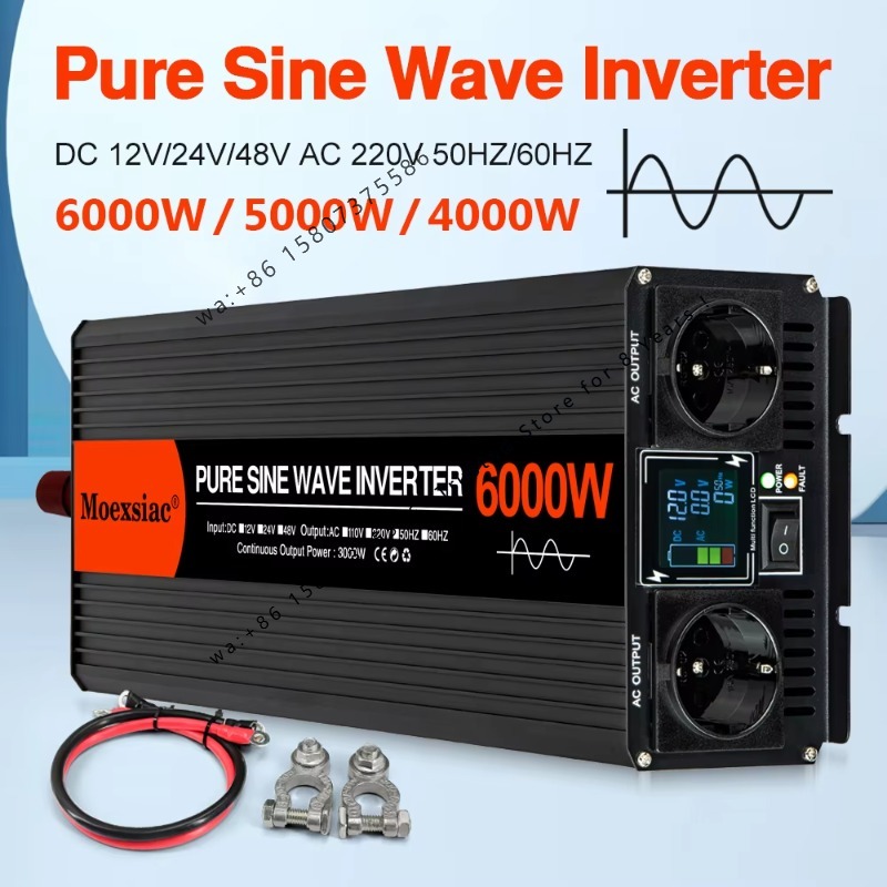Pure Sine Wave Inverter 5000W 48V 220V - Inverter Surya Gelombang Sinus Murni Moexsiac