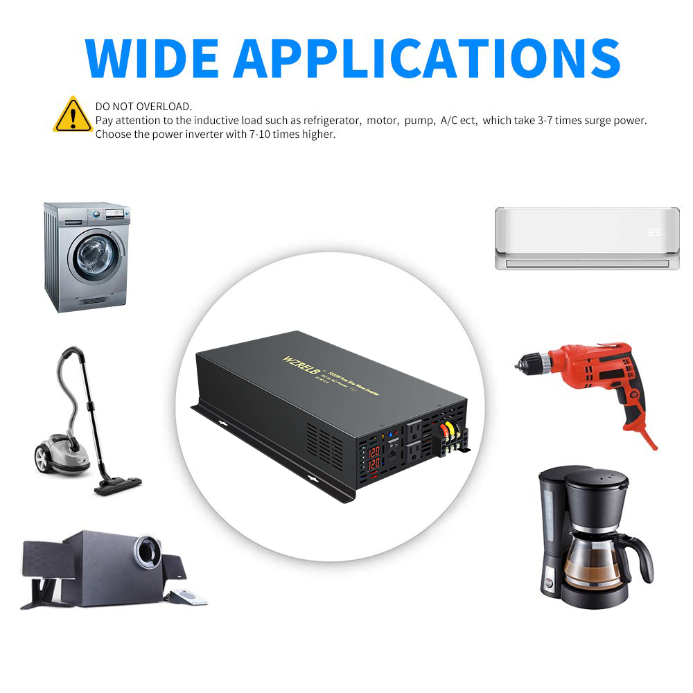 Pure Sine Wave Inverter 5000W 48V 220V - Inverter Tenaga Surya Gelombang Sinus Murni