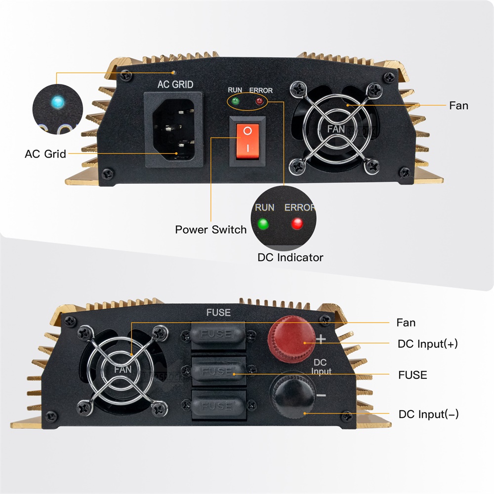 Inverter Mikro Solar Grid Tie  - Micro Inverter 1400W Solar Grid Tie ulasan dan harga