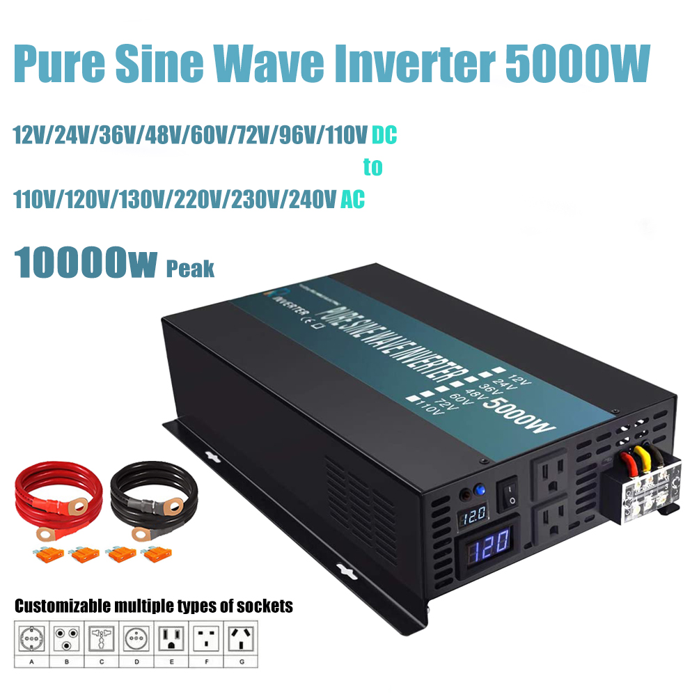 Inverter Gelombang Sinus Murni - Pure Sine Wave Inverter 5000W 48V 220V ulasan dan harga