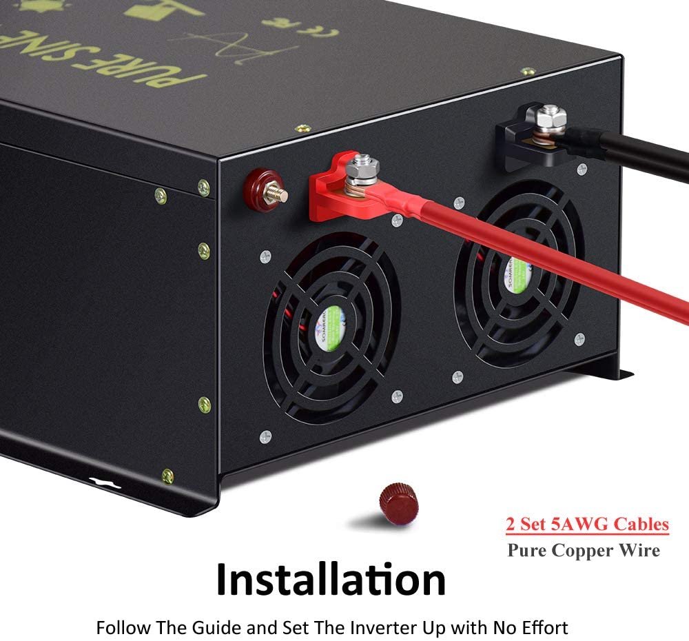 Inverter Tenaga Surya Gelomban - Pure Sine Wave Inverter 5000W 48V 220V ulasan dan harga